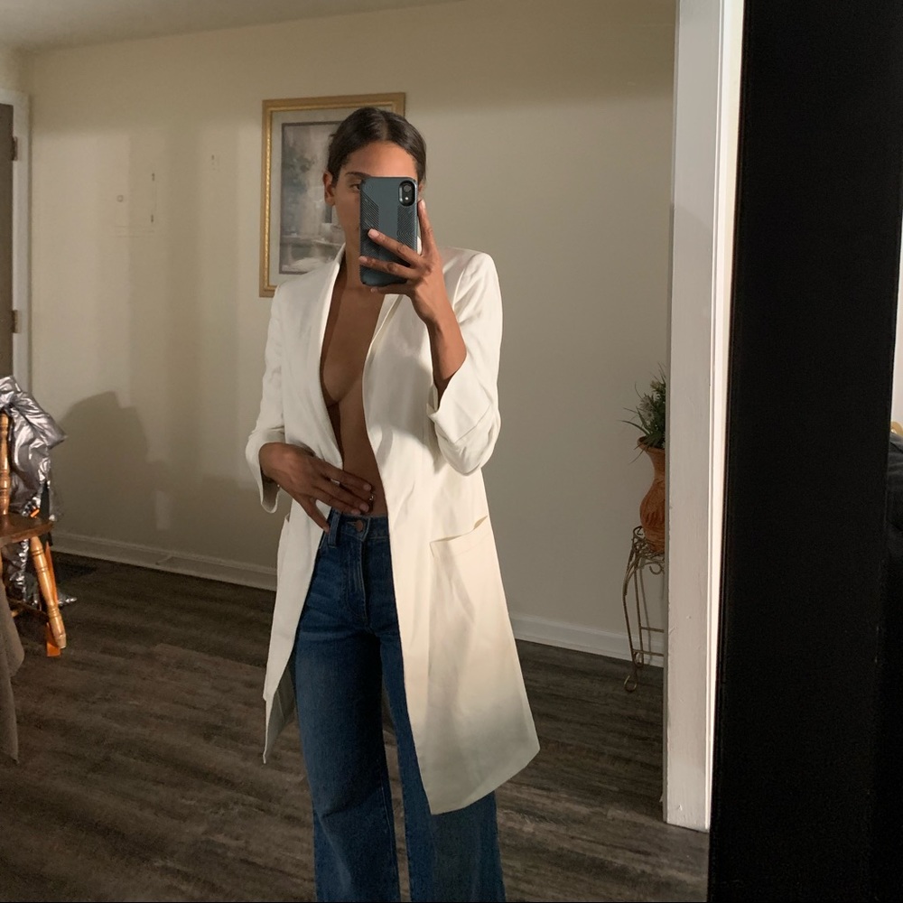 alice + olivia long blazer!